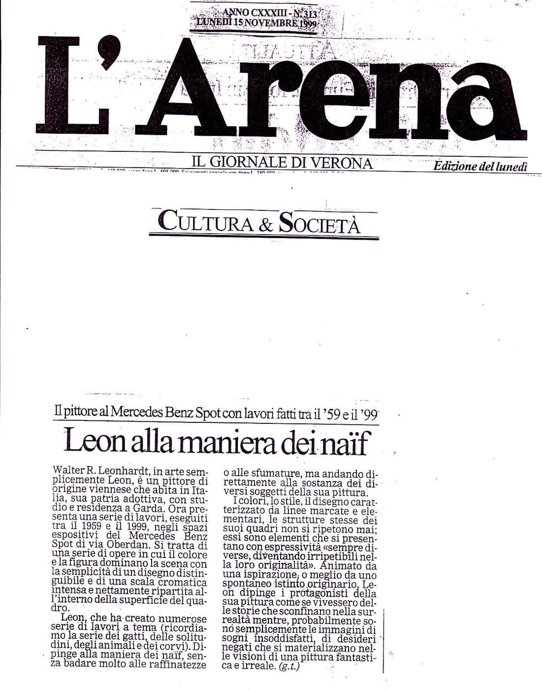 L'Arena, 15.11.1999
