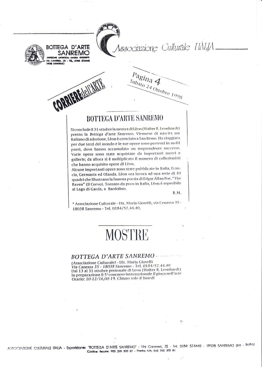 Bottega d'Arte, 24.10.1998