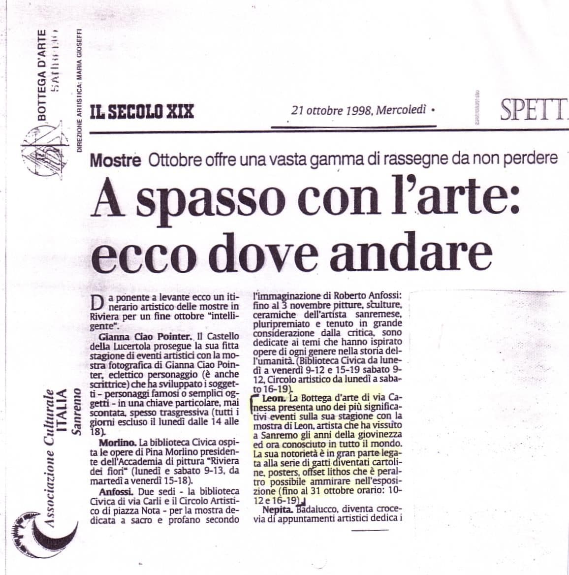 Il Secolo XIX, 21.10.1998