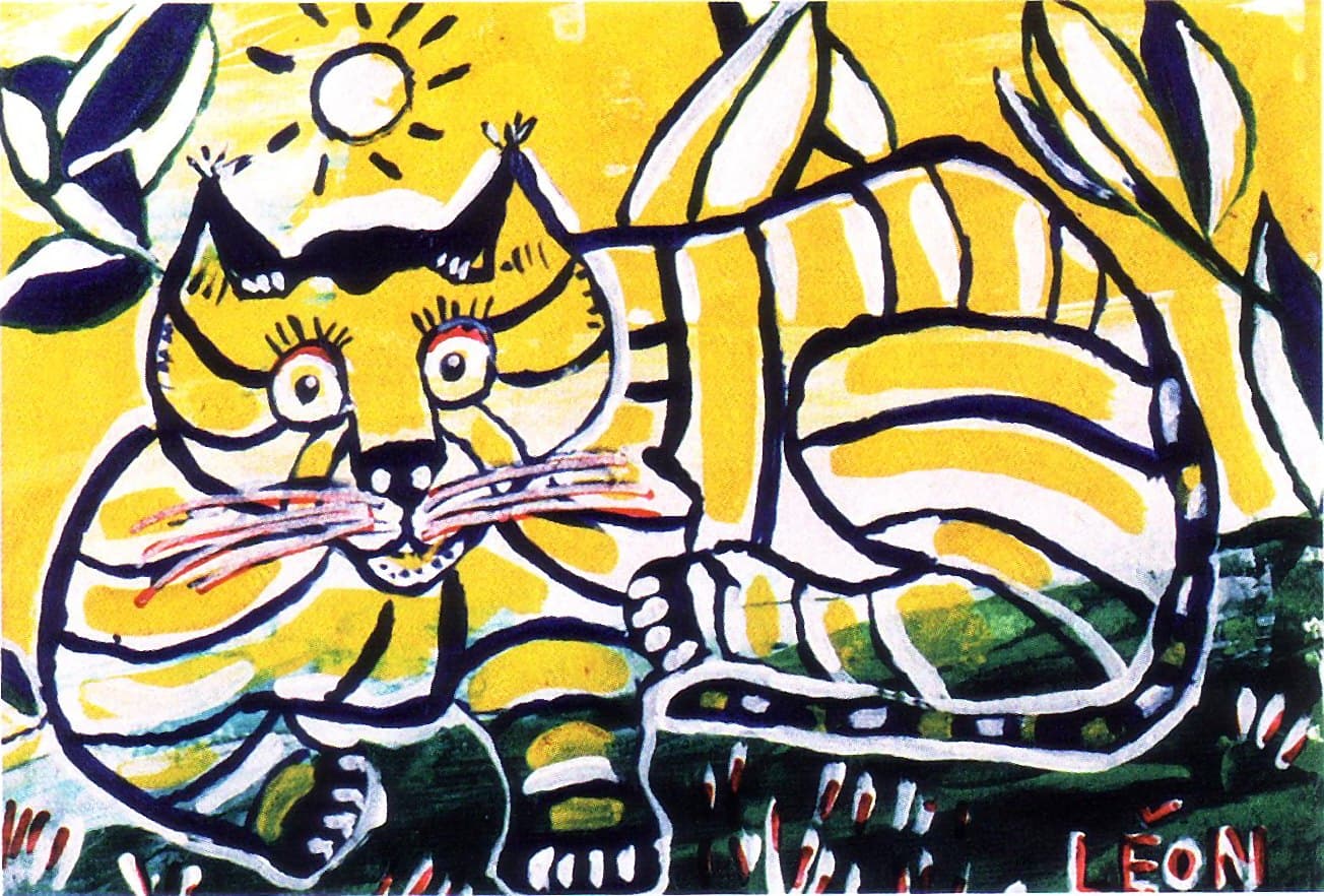 Cat in yellow